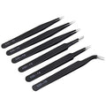 6PCS Precision Tweezers Set, Upgraded Anti-Static Stainless Steel Tweezers