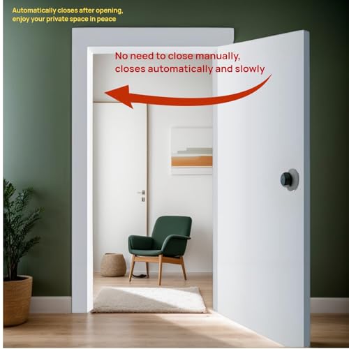 Self Closing Door Hinges 2 Pack – 5" Spring Hinges with Auto Close, Heavy-Duty Spring Loaded Door Hinges for Interior/Exterior Wooden Gates, Cabinets & Doors