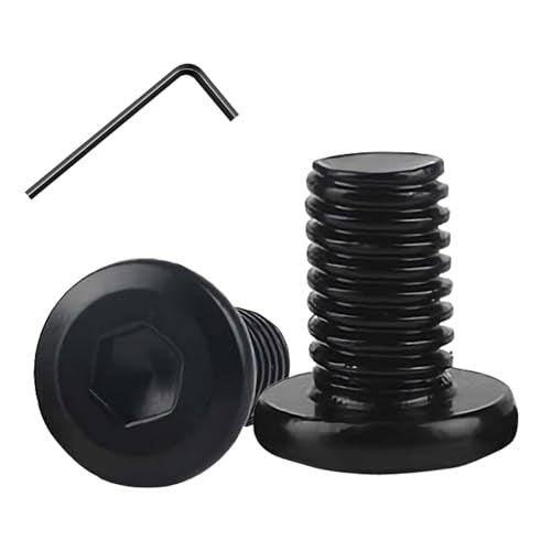 Metuja M8-1.25 x 10mm,20-Pack Black Flat Head Hex Socket Cap Screw Bolts,304 Stainless Steel,Fully Threaded M8 Bolts,Metric Fasteners for Furniture - size: M8-1.25x10mm
