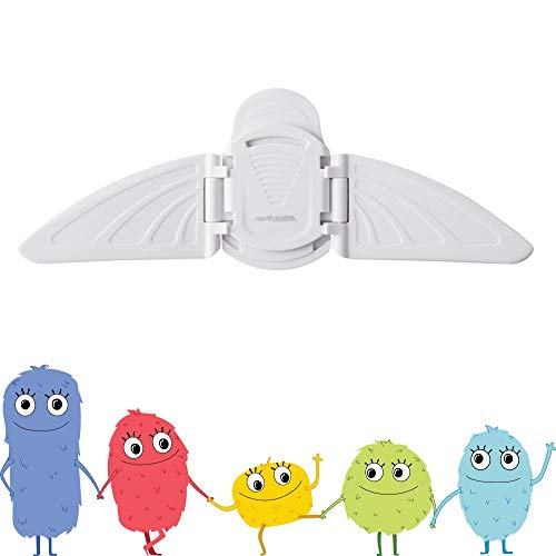 Toddleroo by North States - Sliding Door & Window Lock for Baby Proofing: Sliding Door Lock for Child Safety - Pack of 1 - White - size: 1 Count (Pack of 1)