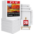 20 Pack Canvases for Painting with 8x10, Painting Canvas for Oil & Acrylic Paint. - size: 8x10in-20Pack