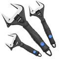 MAXPOWER 6 8 10-inch Adjustable Wrench Set, Wide Jaw Opening 1.4" 1.6" 2" - size: 6 8 10-inch