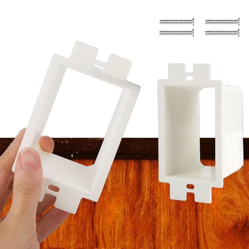 GIB 20 PCS BE1-2 1-Gang Electrical Outlet Box Extenders with 40 PCS Screws - color: White -20