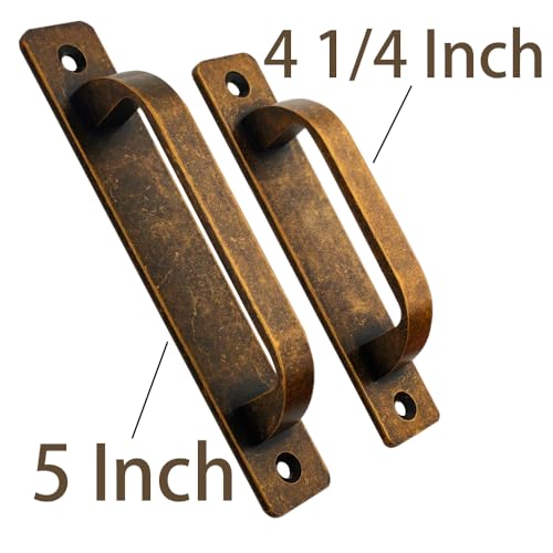 2 Pack 4 1/4 Inch 108 mm FlatCopper Cabinet Handles Aluminum Cabinet Pulls Drawer Pulls - color: FlatCopper, size: 4 1/4 Inch