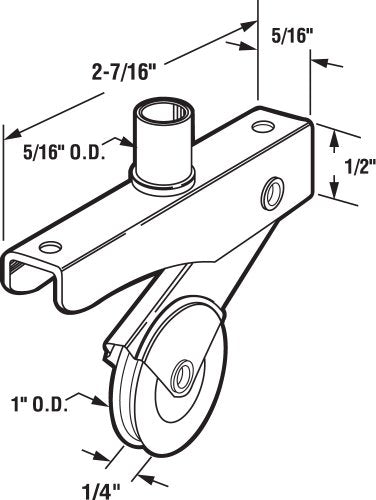 Prime-Line B 702 1 In. Steel Screen Door Roller (2 Pack) - style: steel