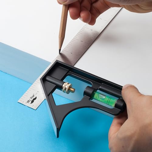 Mr. Pen- Combination Square Set, 12", Blue, Combo Square, Carpentry Tools - color: Blue