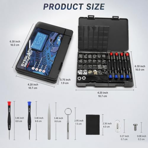 37 PCS Glasses Repair Kit for Eyeglasses Sunglasses