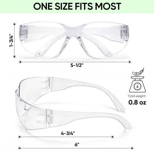 TICONN Clear Safety Glasses for Men & Women, ANSI Z87.1 Safety Goggles - style: 24 Pairs