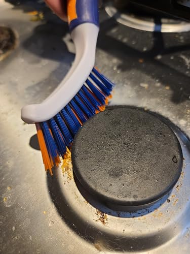 Bring It On Grout Cleaning Brush 2-Pack – Crevice Cleaning Brush with Stiff Nylon Bristles, 8-Inch Heavy-Duty Scrub Brush for Tile, Grout, Shower, Bathroom, Kitchen, Corners & Tight Spaces - style: 2 Pack