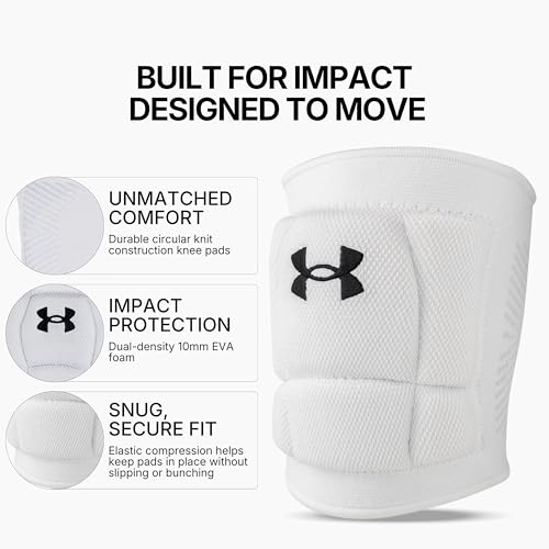 Under Armour Volleyball Knee Pads, Set of 2 - color: White, size: Large