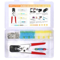 JRready ST6488-12-100 M81824/1 Series Waterproof Heat-Shrinkable Splice Kit 100Sets Butt Crimp Splices16-12AWG with PVDF Tubes Butt Splice Connectors with ACT-232 Crimp Tool G411 Go-No Go Gauge - color: 12#Yellow-100Sets