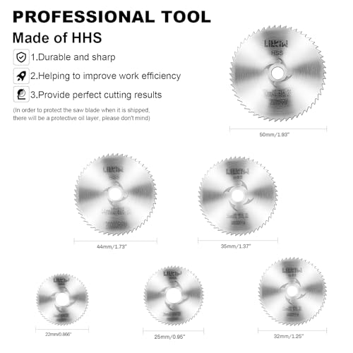 7PCS Rotary Drill HSS Saw Blades,with /4" Hex Shank & 1/8" Round Shank - style: 9PCS(2*Shank+7*Blades)