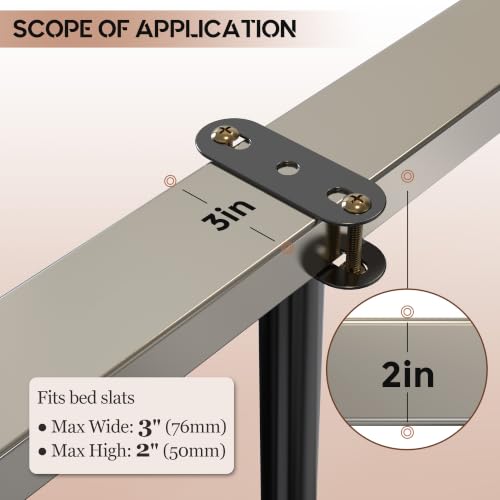 Under Bed Metal Support Legs, Adjustable Height Bed Frame Support Leg, Bed Slat Support Leg for Heavy Duty/Wooden/King/Queen Bed Frame (7"-12.6" (4pcs)) - size: 7"-12.6" (4pcs)