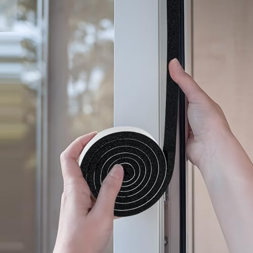 Yotache Open Cell Self-Adhesive Foam Seal Tape 1/2" x1/4", 13 FT x 2Pcs | Weather Stripping for Door Insulation, Soundproof, Weatherstrip - size: (0.5"×1/4") 26FT