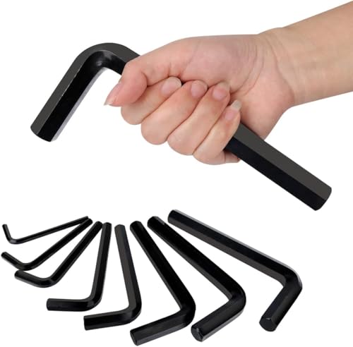 Yellow Paw Jumbo Allen Wrench Set (8 Pack - Extra Large Hex Key Set) Metric Sizes 7mm, 8mm, 9mm, 11mm, 12mm, 14mm, 15mm, and 17mm - size: Metric - 8 Pack