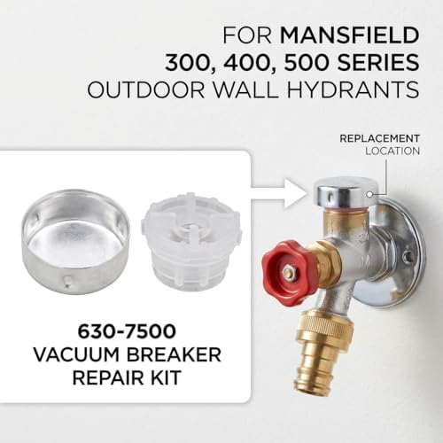 2Pcs 630-7500 Vacuum Breaker Repair Kit | Fits for 300 400 500 Series Part Accessories, Anti Siphon Repair Kit, Pressure Vacuum Breaker, Outside Faucet Wall Hydrants