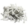 Drywall Anchors and Screws Kit, 100 Pcs, #8-#10 1" White - size: 1"