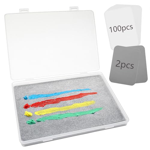 Stay Wet Palette for Acrylic Painting, Wet Pallets for Painting Miniatures Include Wet Pallete Tray, 2 Pcs Sponges and 100 Pcs Hydro Paper to Keep Paint Stay Wet - color: Regular Version
