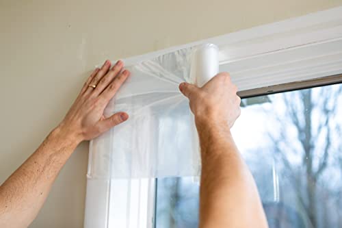 Duck MAX Strength Window Insulation Kit, Winter Window Seal Kit Fits up to 10 Windows, Heavy Duty Shrink Film Cuts to Size for Easy Indoor Installation, Window Tape Included,62 In. x 420 In., Clear - size: Standard Window - 10 Pack