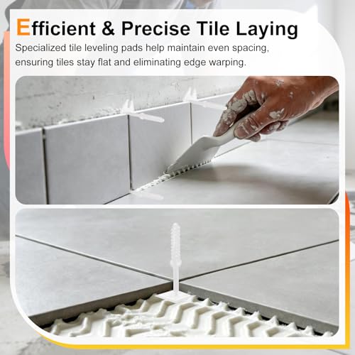 PATIKIL 1/8 Inch Spiral Base Spacers, 1000 Pcs Tile Leveler Spacers Tile Leveling System Kit for Tiles and Stone Installation, White - size: One Size