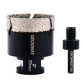 Diamond Hole Saw, 2" Hole Saw for Tiles Granite Marble Ceramic Glass Porcelain, 50mm Core Drill Bit with 5/8-11 Thread and 3/8” Hex Shank Adapter for Angle Grinders & Drills - size: 2"(50mm)