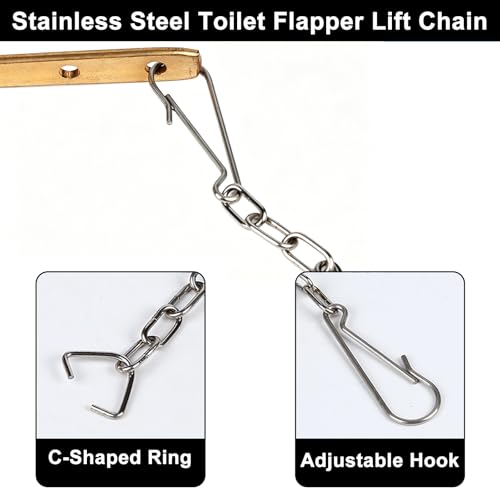 4 Pack Toilet Flapper Chain Replacement Kit