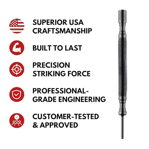 HIT Tool - Hinge Pin Removal Tool - Spring Punch - Steel Faced Hammer - size: Steel Faced Hammer