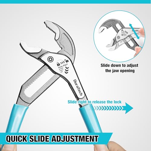 DURATECH 10-Inch Water Pump Pliers, Quick-Adjust Groove Joint Pliers - style: 10"