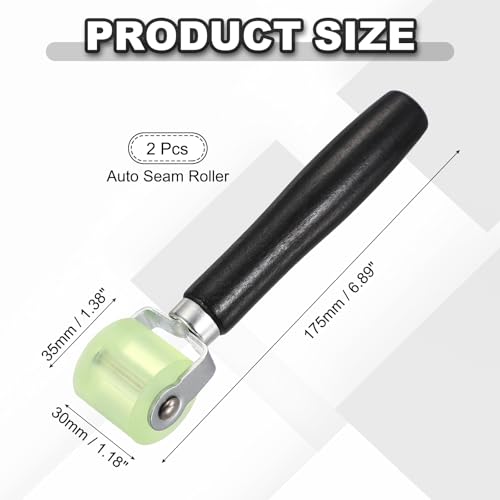 HARFINGTON 2pcs Car Seam Roller Automotive Audio Sound Deadening Roller - color: Green, size: 30mm/1.2"