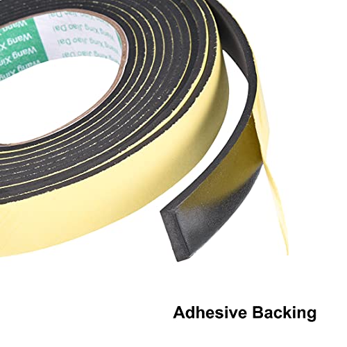 uxcell Sealing Foam Tape 20mm Wide 3mm Thick 4m/13ft Long, Self Adhesive Weather Strip for Window Door Insulation, Pack of 2 - size: 20mmx3mmx4m