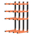 Lumber Storage Rack Wall Mount, Foldable 8-Level Wood Storage Rack - size: A-4 Pack
