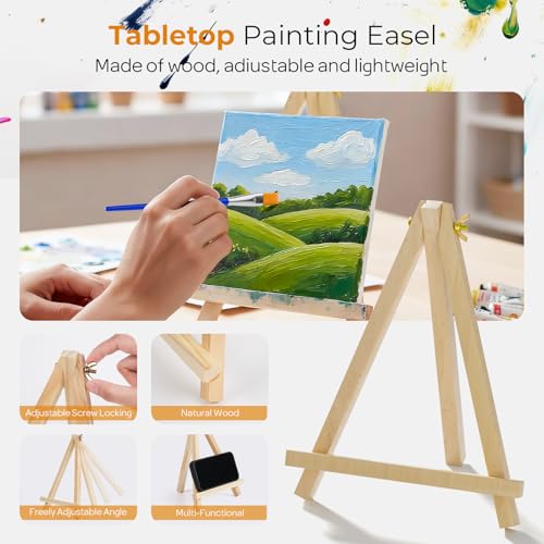 Nicpro 8 Pack 8×10 Inch Canvas for Painting,Sip and Paint Kit for Party