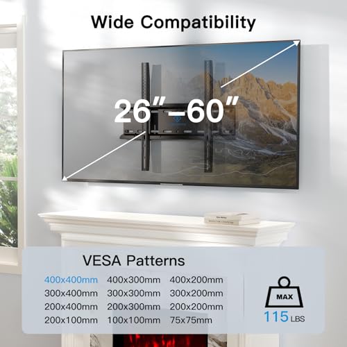 PERLESMITH Ultra Slim Fixed TV Wall Mount for 26–60 inch TVs up to 115 lbs - size: 26-60" Fixed TV Wall Mount