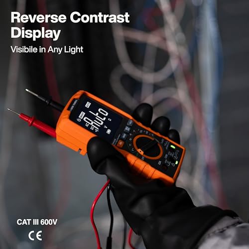 Klein Tools MM460S Smart Digital Multimeter, 600V AC/DC Auto-Ranging TRMS, Voltage Tester, Backlit Display, Hands-Free Operation, Professional Electrical Tester - size: Smart Meter