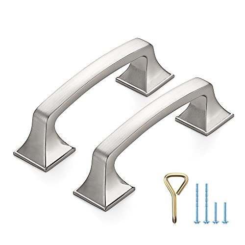 Ravinte Brushed Nickel Cabinet Handles Cabinet Pulls, 3 Inch, 10 Pack - color: Brushed Nickel, size: 3 Inch Hole Center