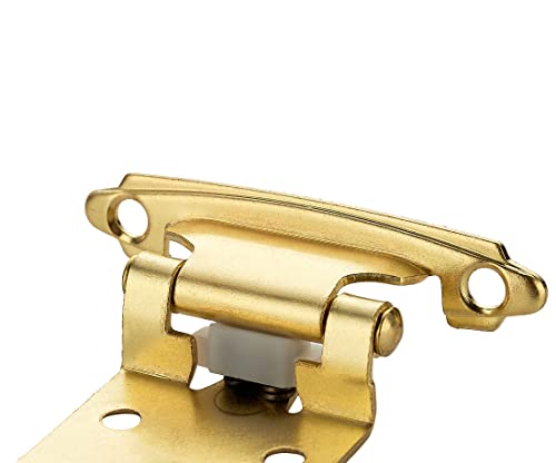 Ravinte Gold Cabinet Hinges, 1/2 Inch Overlay, 4 Pack (2 Pairs) - color: Gold