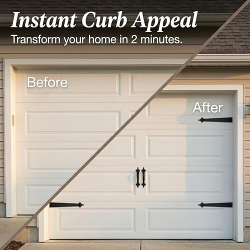 Household Essentials Garage Handle and Hinge Magnets – Decorative Magnetic Hardware Steel Doors, Easy Installation, Durable & Weatherproof, Set of 6 - size: Pack of 1, style: Standard Hinges