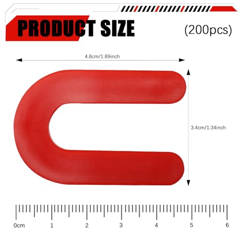 200 Horseshoe Tile Spacers, 1/8-Inch U-Shaped Plastic Spacers for Tile Leveling System Floor Wall Tile Installation - size: 1/8"-200 Pcs