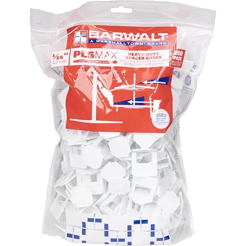 BARWALT PLS Max Tile Leveling System, 1/16 Inch Spacer Base - size: 200 x 1/16 Inch Spacer