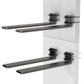 Durable 10-Inch Shelf Support Brackets - Set of 4, Heavy-Duty Steel, Modern Black Matte, Versatile & Easy Installation, Perfect for Home and Office - size: 10 Inch, style: 4 Pack