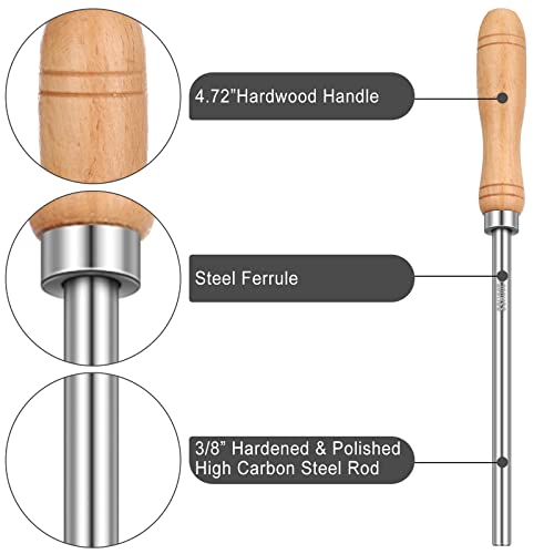 Therwen Card Scraper Burnisher, Cabinet Scraper Set for Woodworking,Silver - color: Silver