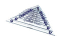 The Quilted Bear Right Angle Triangle Quilting Templates, Set of 8 - size: Right Angle Triangle