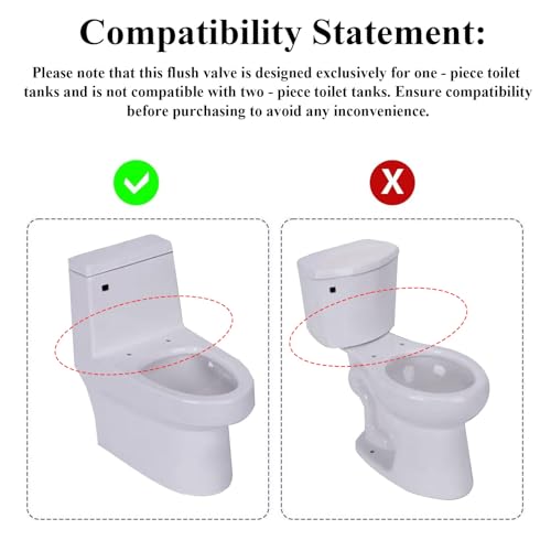 Toilet Flush Valve Replacement Kit for 3-Inch Toilets (1)