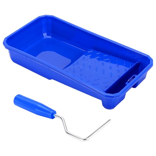 22 PCS 4 Inch Paint Tray Set, 20 Set Paint Roller Tray with 2 Paint Roller Frame, Paint Tray Liner for Home Improvement, Walls and Furniture Painting,Blue