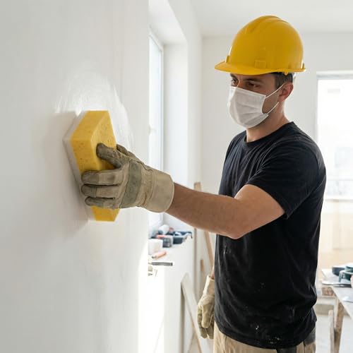 4 Pcs Drywall Sanding Sponge, 9" Washable Dual-Sided Wet Sanding Block - color: 4 Pcs