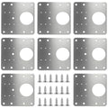 8 PCS Cabinet Hinge Repair Plate - Stainless Steel Cabinet Hinge Repair Replacement Kit,Hinges Repair Fixing Plates with Screw for Kitchen Cupboard Door Locker Cabinet Door