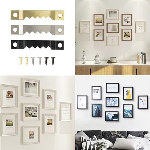 Small Sawtooth Picture Hangers with Screws - 50 Pack, Picture Hanging Hooks Perfect for Hanging Photo Frames, Canvas, Artwork, Paintings and More - size: Small
