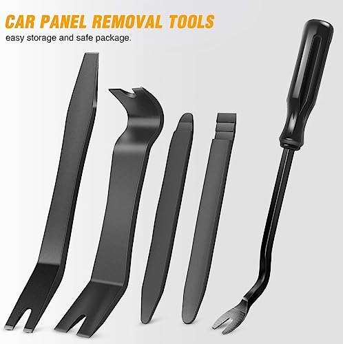 GOOACC 5 PCS Nylon Auto Trim Removal Tool Kit No-Scratch - color: Black, size: 5Pcs