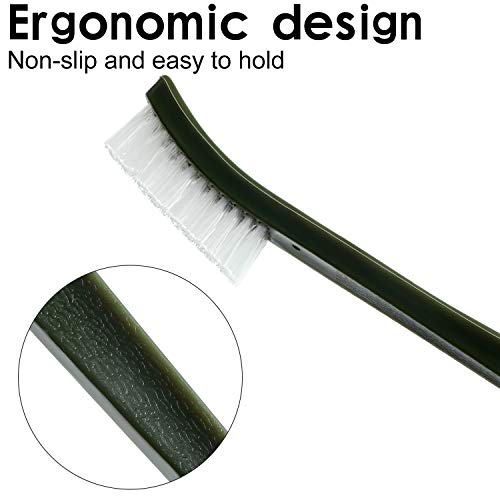 Patelai 9 Pcs Mini Wire Brush Set,Small Metal Cleaning Brushes