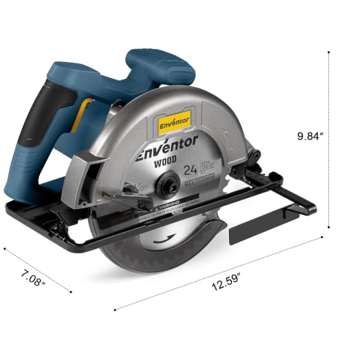 Enventor Circular Saw with 6000 RPM, 7-1/4 in, 11 A Corded